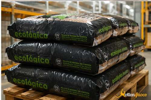 Pellet HQ ENplus A1 Spagnolo | Pino Certificato Alta Resa | Ottoni Fuoco