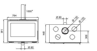 Piazzetta IL80/60 | Inserto a Legna 5 Stelle ad Alto Rendimento per Camini